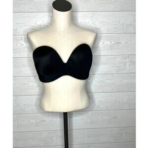 Strapless black padded push up bra Size 40D